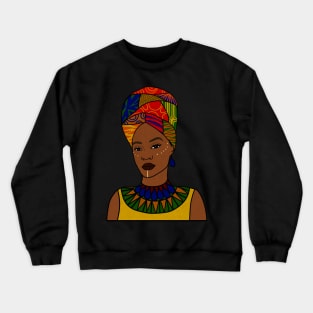 Beautiful Afro African Woman, Black Pride Crewneck Sweatshirt